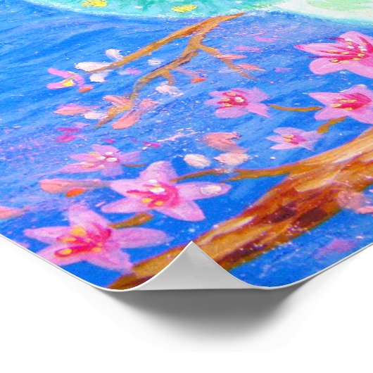 さくらんぼ花 ポスター (角)