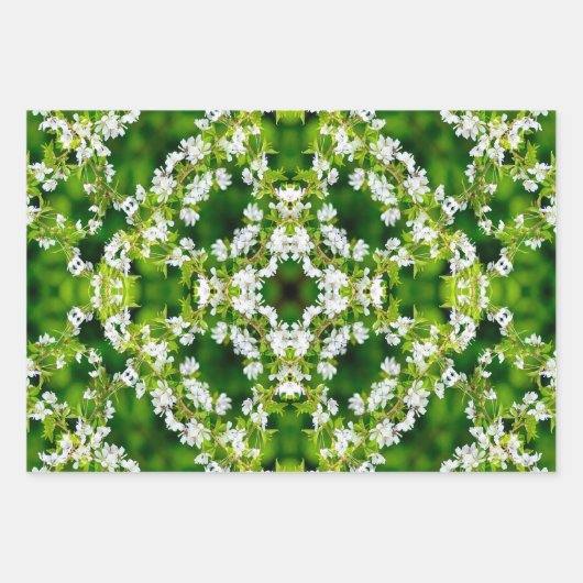 さくらんぼ花 ラッピングペーパーシート (正面)