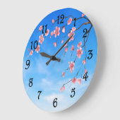 さくらんぼ花 ラージ壁時計 (傾斜)