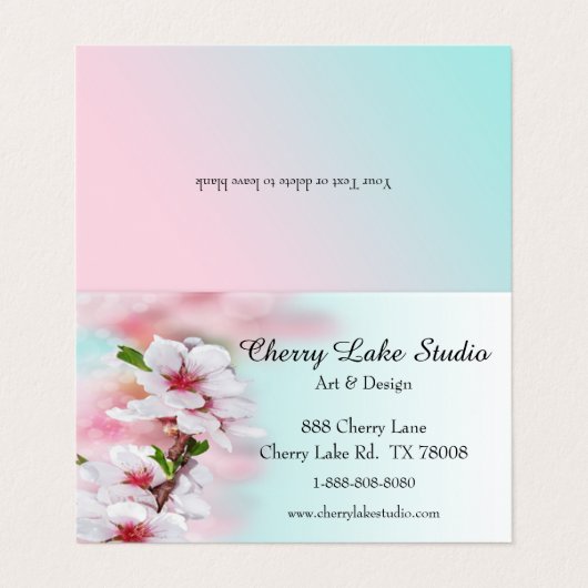 さくらんぼ花 名刺 (外部フラット)