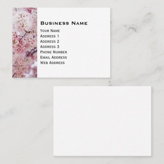 さくらんぼ花 名刺 (正面/裏面)