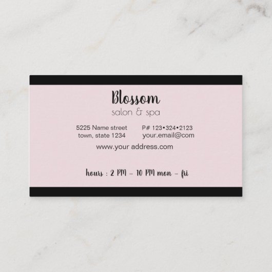 さくらんぼ花 名刺 (裏面)