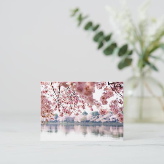 さくらんぼ花 名刺 (スタンド正面)