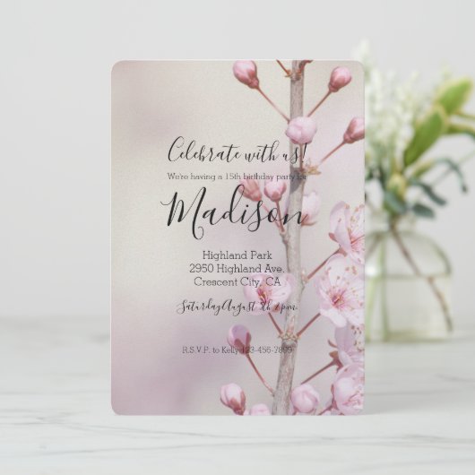 さくらんぼ花 招待状 (スタンド正面)