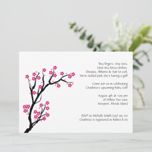 さくらんぼ花 招待状 (スタンド正面)