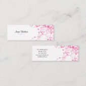 さくらんぼ花、桜、花屋、花屋 スキニー名刺 (正面/裏面)