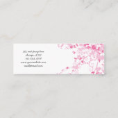 さくらんぼ花、桜、花屋、花屋 スキニー名刺 (裏面)