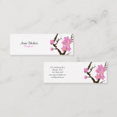 さくらんぼ花、桜、花屋、花屋 スキニー名刺 (正面/裏面)