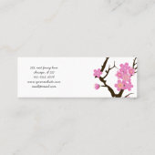 さくらんぼ花、桜、花屋、花屋 スキニー名刺 (裏面)