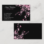 さくらんぼ花、桜、花屋、花屋 名刺 (正面/裏面)