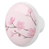 さくらんぼ花-淡いピンク セラミックノブ (右)