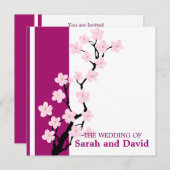 さくらんぼ花|結婚式招待状 招待状 (正面/裏面)