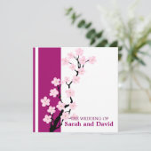 さくらんぼ花|結婚式招待状 招待状 (スタンド正面)