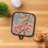 さくらんぼ花 鍋敷き (トップダウン)