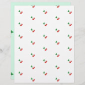 さくらんぼ茎スクラップブック紙 (正面/裏面)