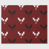 さくらんぼ葉パターン ラッピングペーパー (フラット)