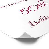 さくらんぼ誕生日カスタム誕生日 ポスター (角)