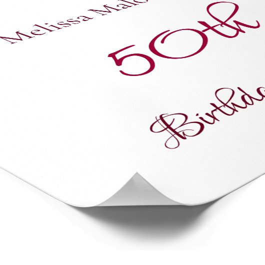 さくらんぼ誕生日カスタム誕生日 ポスター (角)