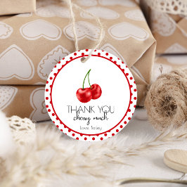さくらんぼ誕生日パーティーサンキューゲストメッセージカード, ラウンドシール