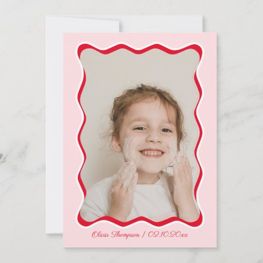 さくらんぼ誕生日パーティーテーマキッズ 招待状 (裏面)