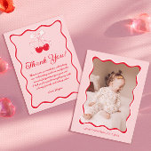 さくらんぼ誕生日パーティー サンキューカード