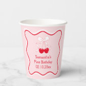 さくらんぼ誕生日パーティー 紙コップ (裏面)