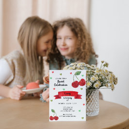 さくらんぼ誕生日招待状 招待状