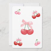 さくらんぼ誕生日 招待状 (裏面)