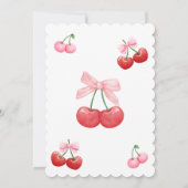 さくらんぼ誕生日 招待状 (裏面)