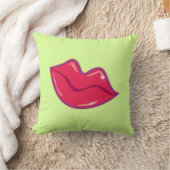 さくらんぼ赤い唇のペア クッション (ブランケット)