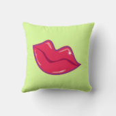 さくらんぼ赤い唇のペア クッション (裏面)