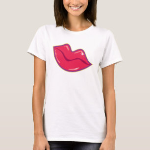 さくらんぼ赤い唇のペア Tシャツ