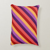 さくらんぼ赤い紫ストライプ色のアクセント枕 アクセントクッション (裏面(縦))