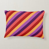 さくらんぼ赤い紫ストライプ色のアクセント枕 アクセントクッション (裏面)