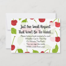 さくらんぼ赤ちゃんシャワー持ってブックカードさくらんぼ赤