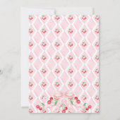 さくらんぼ赤ちゃんシャワー語スクランブルゲームカード 招待状 (裏面)