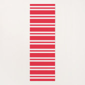 さくらんぼ赤と白ストライプの ヨガマット (裏面)