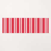 さくらんぼ赤と白ストライプの ヨガマット (正面(横))