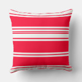 さくらんぼ赤と白ストライプ装飾用クッション クッション (裏面)