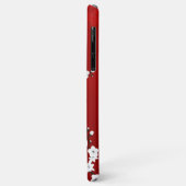 さくらんぼ赤と白ブロッサムフローラモノグラム Case-Mate iPhoneケース (裏面/左)