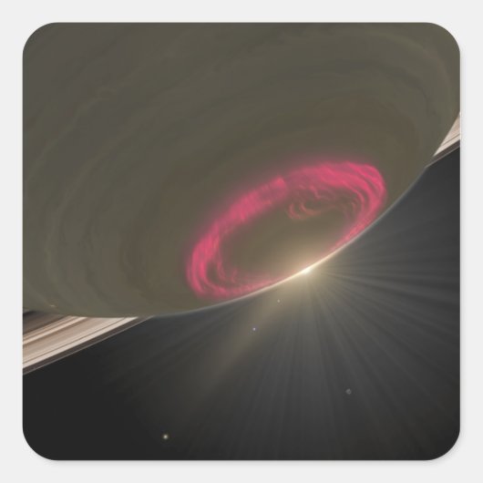 さくらんぼ赤のオーロラ スクエアシール (正面)