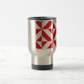さくらんぼ赤のジオメトリックデコキューブパターン トラベルマグ (中央)