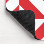 さくらんぼ赤のジオメトリックデコキューブパターン マウスパッド (コーナー)