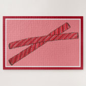 さくらんぼ赤甘草ウィップ甘草ツイストキャンディ ジグソーパズル (横)