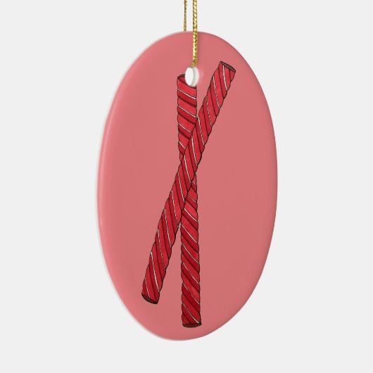 さくらんぼ赤甘草ウィップ甘草ツイストキャンディ セラミックオーナメント (右)