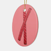 さくらんぼ赤甘草ウィップ甘草ツイストキャンディ セラミックオーナメント (左)