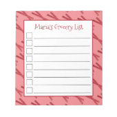 さくらんぼ赤甘草ウィップ甘草ツイストキャンディ ノートパッド (正面)