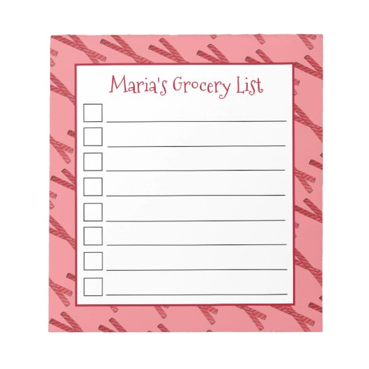 さくらんぼ赤甘草ウィップ甘草ツイストキャンディ ノートパッド (正面)