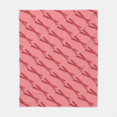 さくらんぼ赤甘草ウィップ甘草ツイストキャンディ フリースブランケット (正面)