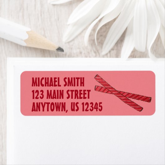 さくらんぼ赤甘草ウィップ甘草ツイストキャンディ ラベル (インサイチュ)